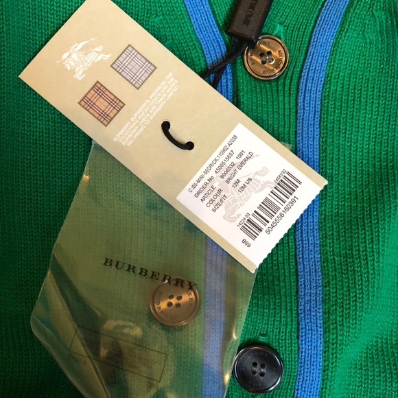 Burberry Cardigan Sweater 6-12 months NWT - Picture 3 of 5